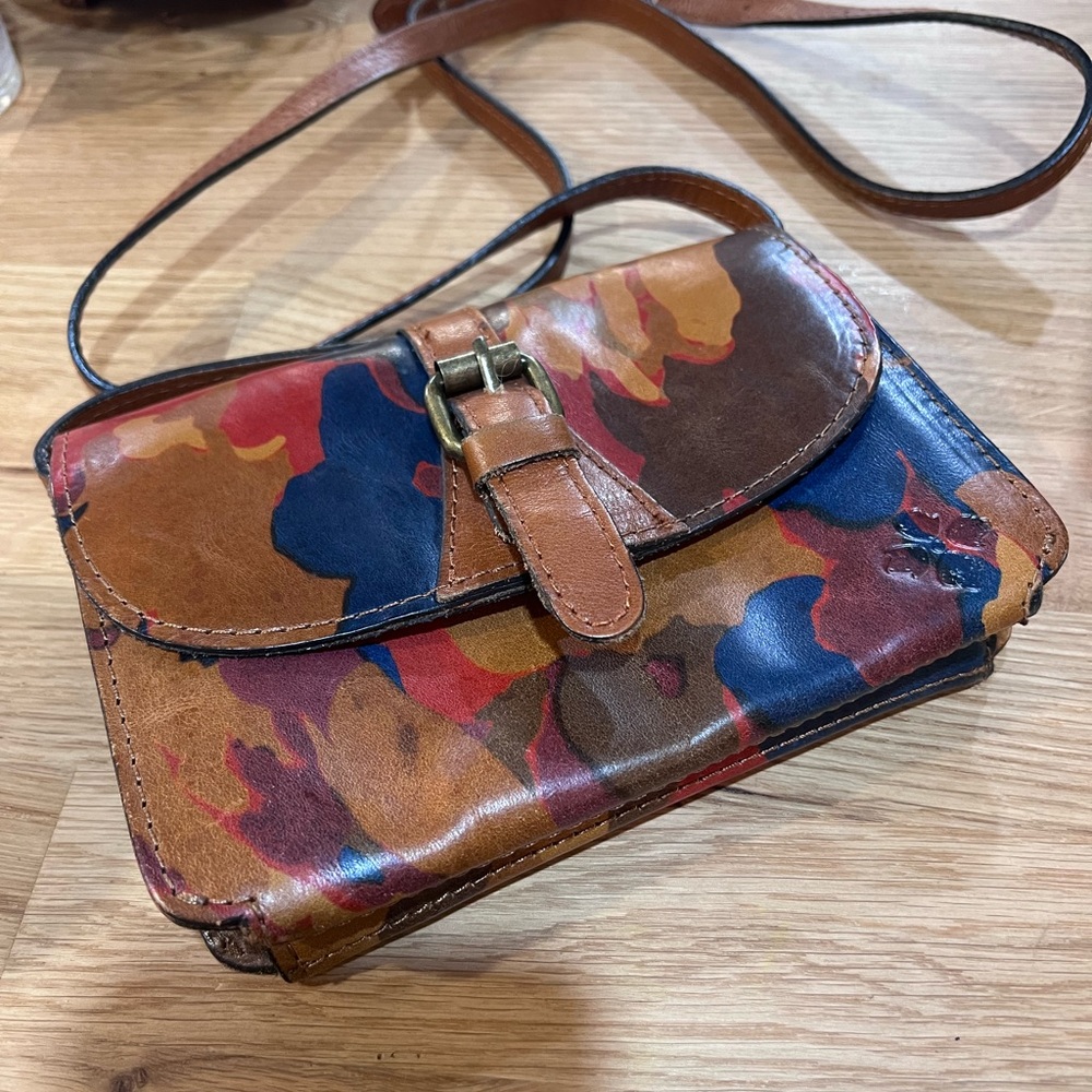 Patricia Nash Italian Leather Crossbody Handbag Purse